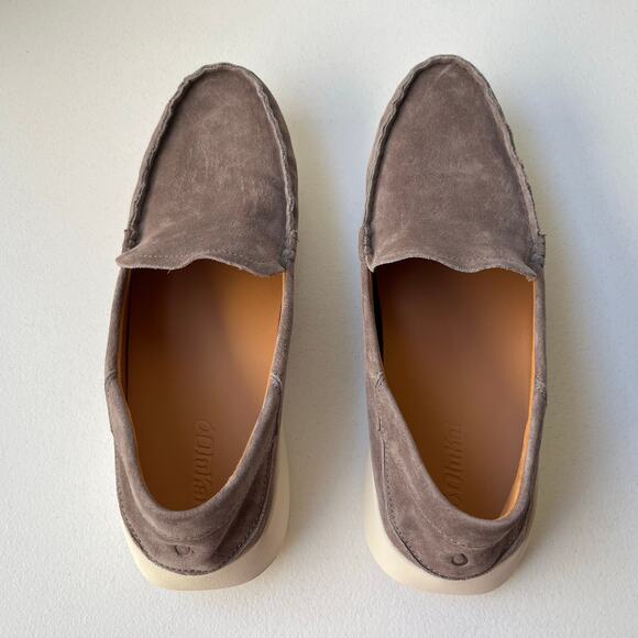 Olukai Ka\'a Suede Loafers Men\'s 13 Gray Drop-In Heel Minimalist Old Money NEW main image 8